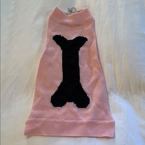 NWT White and Warren dog sweater wool M